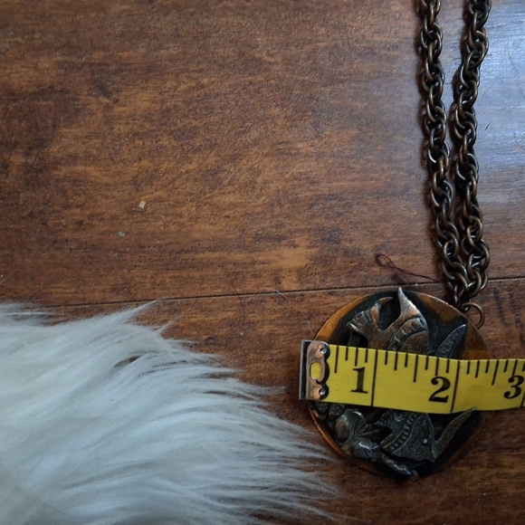 Rare Unsigned 40- 50s Rebajes Sculptural Fish Pendant Necklace - Picture 11 of 12